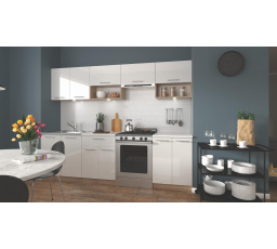 Kuchynská linka VIOLA 260, dub sonoma/biely lesk