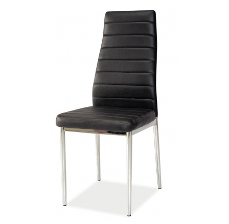 Jedálenská stolička H-261 BIS alu (H261BISSC) čierna / nohy hliník (S) (K150-Z)