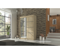 Posuvná skriňa so zrkadlom GILTON 150 Sonoma+Sonoma