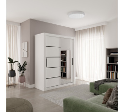 Posuvná skriňa MOX 160 Biela+Čierna