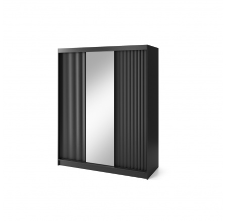 Posuvná skriňa PRESCCO III, Čierna 220