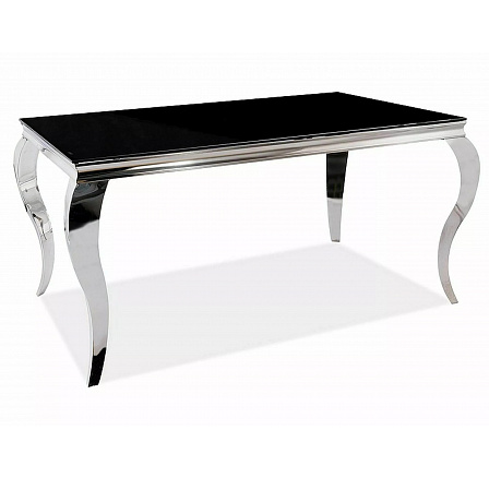 Jedálenský stôl PRINC 150, Čierna/Chróm