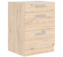 Dolná skrinka BORDIX - 60 D 3S BB, Dub / Dub