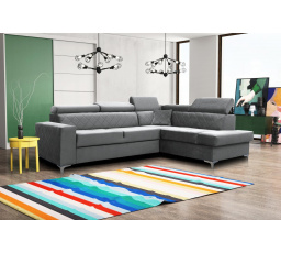 Rohová sedacia súprava Silk P svetlosivá