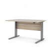 Písací stôl OFFICE 80400/382, Dub sonoma/Silver grey