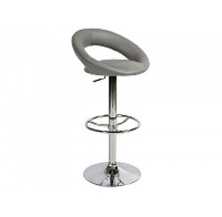 Barová stolička C-300 eko sivá/chróm (KROC300S) (S) (K150-E)