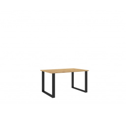 LOFT - Jedálenský stôl w. 138 x 75 x 90, laminovaný dub artisan/čierny kov "LP" (K150-Z)
