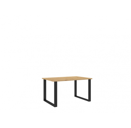 LOFT - Jedálenský stôl w. 138 x 75 x 90, laminovaný dub artisan/čierny kov "LP" (K150-Z)