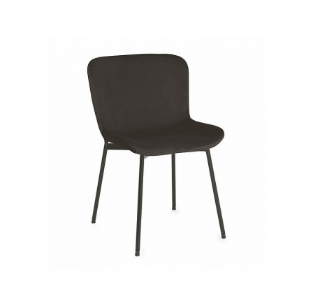 Jedálenská stolička COLBY VELVET, čierna Bluvel 19/čierna matná