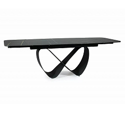 Jedálenský stôl INFINITY CERAMIC, Azario Black čierny mat/Čierny mat