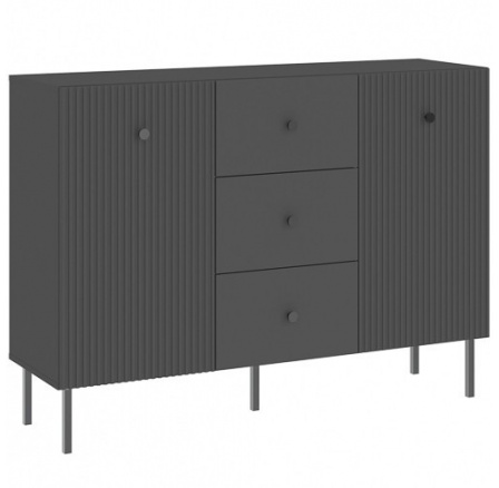 Komoda VIENA 2D3S, Čierna/Čierna Komoda VIENA 2D3S, Čierna/Čierna