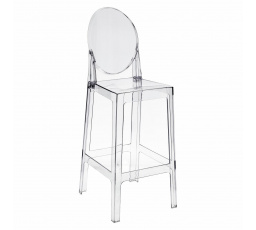 Stołek barowy Viki transparentny 75cm