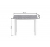 Stôl betón/biely 70x100 MONTE