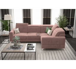 Rohová sedacia súprava MALIBU 250X180 cm - pravá, ružová