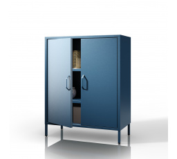 Skrinka s policami VITO, 800 x 1015 x 400 mm, Moderná: tmavomodrá