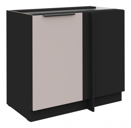 Dolná skrinka ARONA - 105 ND 1F BB, Čierna mat/Kašmír