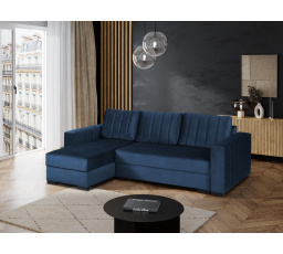Rohová sedacia súprava Verča UNI tmavo modrá