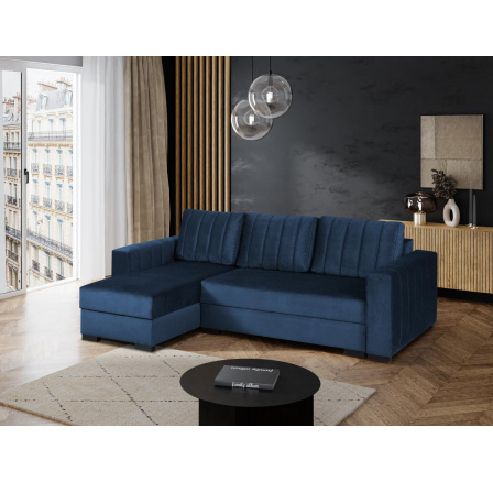 Rohová sedacia súprava Verča UNI tmavo modrá