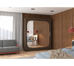 Posuvná skriňa so zrkadlom ARIZONA 180 Choco+Choco