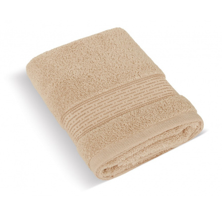 Froté uterák 50x100cm prúžok 450g tmavo béžová