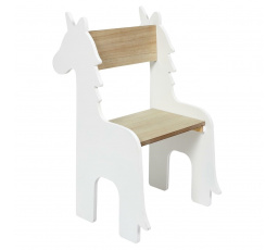Detská stolička Unicorn biela/prírodná