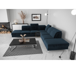 Rohová sedacia súprava OSLO MAX 295x295 - modrá, pravá