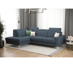 Rohová sedacia súprava MALIBU MINI 180X250 - modrá, ľavá