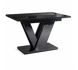 Stôl CLARK Rozkladací 120-160 cm Čierny Lesk