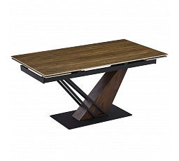 Stôl REX Keramický Rozkladací 160-220 cm Tmavo hnedý/Čierny