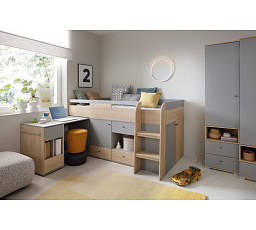Detská posteľ ORO - OR8, Dub piškótový/Sivá