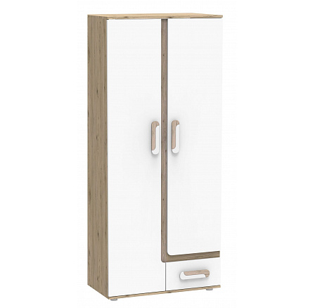 Šatní skriňa APETITO 03, Dub/Biela