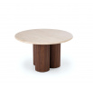 Konferenčný stolík DOROTEA, travertín / orech