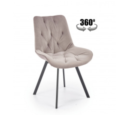 Jedálenská otočná stolička K519, Béžová/Čierna