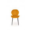 Jedálenská stolička K538 VELVET, Horčicový Bluvel 68/Čierna