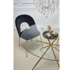 Jedálenský stôl RONDO, sklenený/zlaté nohy