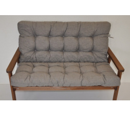 Poduška na záhradnú lavicu - látka sivý melír