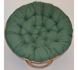 Vankúš deluxe pre kreslo papasan 100 cm - tmavozelená látka