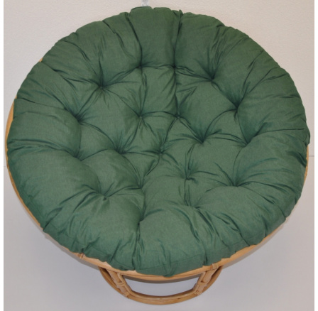 Vankúš deluxe pre kreslo papasan 100 cm - tmavozelená látka