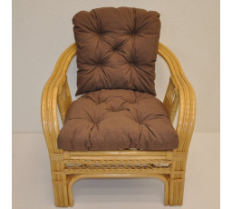 Poduška na kreslo Rio De Janeiro látka hnedý melír