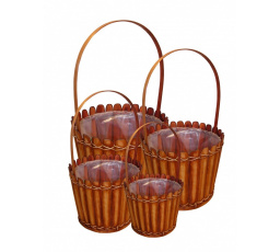 Súprava bambusových kvetinových boxov 4 ks