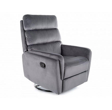 Polohovacie otočné kreslo ARGOS VELVET, Sivý Bluvel 14