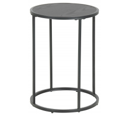 Stolík Seaford čierny okrúhly 40x40