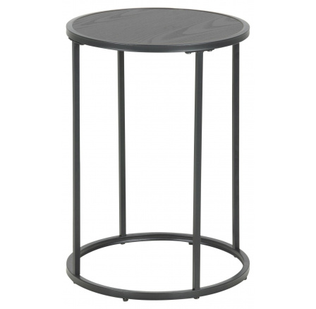 Stolík Seaford čierny okrúhly 40x40