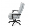Kancelárske stoličky s podnožkou, svetlosivá látka, PC mechanizmus s aretáciou
