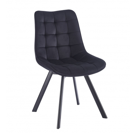 Stolička velvet čierna KO265-FXJG Stolička velvet čierna KO265-FXJG