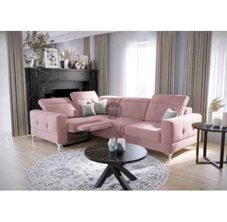 Rohová sedacia súprava MALIBU, relax s funkciou spania 185x250 cm - ľavá, ružová Rohová sedacia súprava MALIBU, relax s funkciou spania 185x250 cm - ľavá, ružová