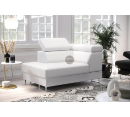 Kreslo leňoška GALAXY - Ľavá strana, Biela eko koža