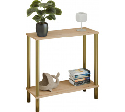 Konzola Claro 80x30 cm - rôzne farby na výber - Dub Artisan, Zlatá