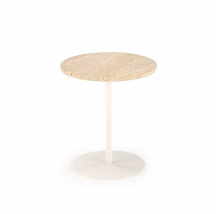 Konferenčný stôl TRAVERSO S, Travertín/Biela