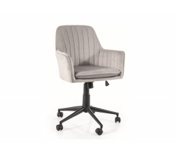 Kancelárske kreslo Q-886 VELVET, svetlosivá Bluvel 03